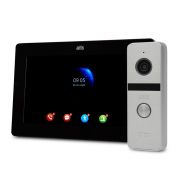Комплект Wi-Fi видеодомофона 7" ATIS AD-770FHD/T-Black с поддержкой Tuya Smart + AT-400FHD Silver