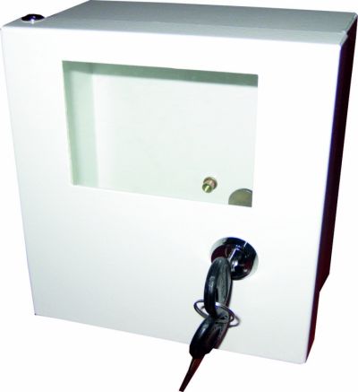 Металлический бокс для БДУ (270х270х100), смотровое окно под стекло (130*160)